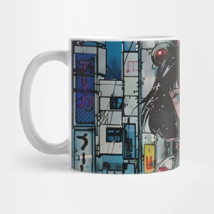 VHS Retro Anime Girl City Night Vintage 70s 80s 90s Mug